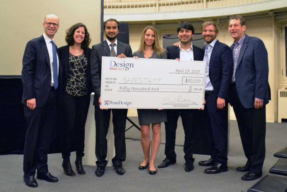 Judges chose SafeStamp as the winner of Penn's iDesign@Penn competition on Monday night.