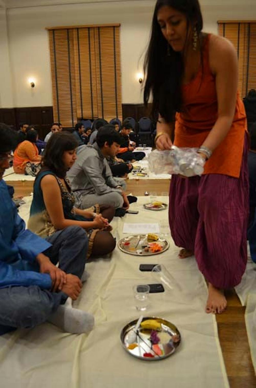 Penn Rangoli and Hindu Student Council partnered to host the annual *Diwali* celebration in Houston Hall. Students gathered perform puja to celebrate the festival of light and welcome in the new year.   