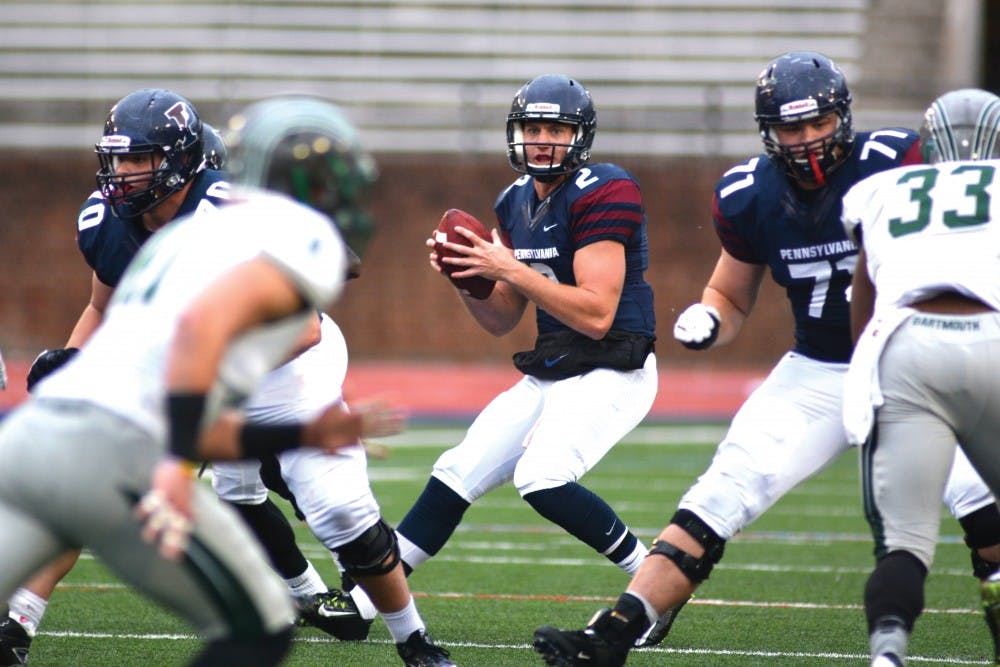 Senior Andrew Lisa threw for three touchdowns in the Red and Blue's 48-45 loss to No. 13 Fordham on Saturday.