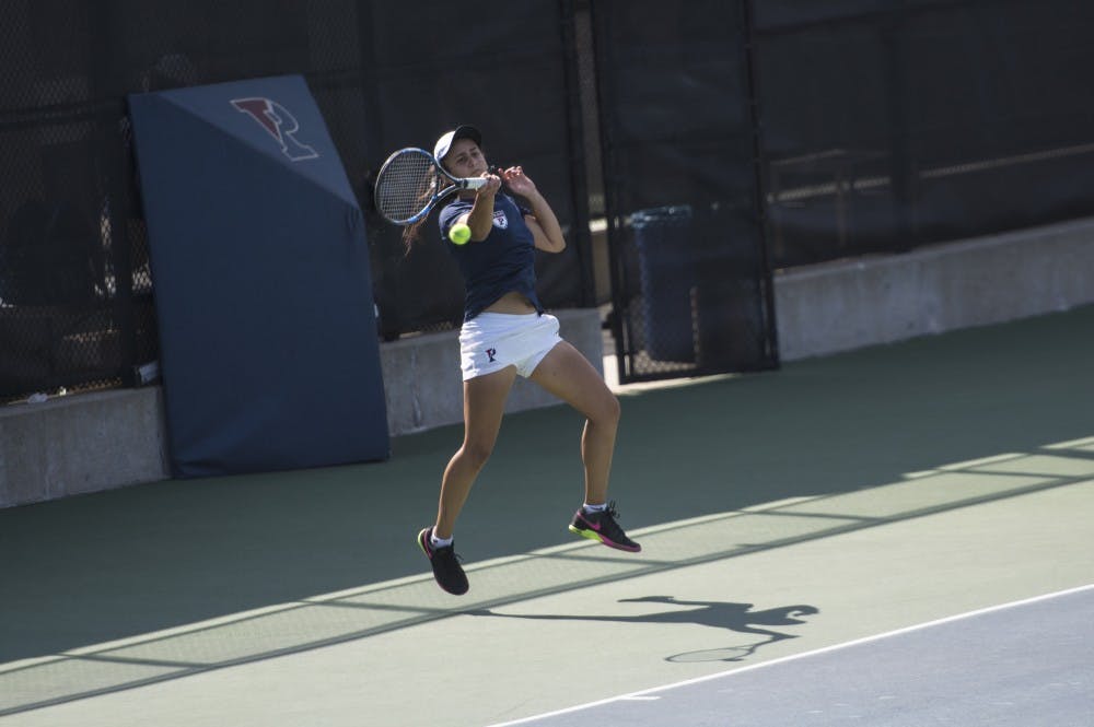 Junior Lina Qostal starred for Penn women’s tennis this weekend, winning both of her singles matches and taking a doubles win against Brown, too, to power Penn to a pair of important Ivy League victories.