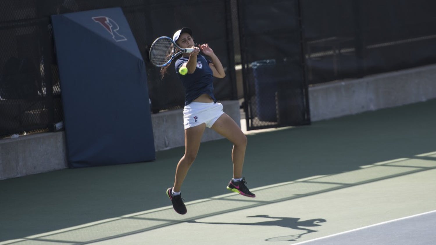 Junior Lina Qostal starred for Penn women’s tennis this weekend, winning both of her singles matches and taking a doubles win against Brown, too, to power Penn to a pair of important Ivy League victories.