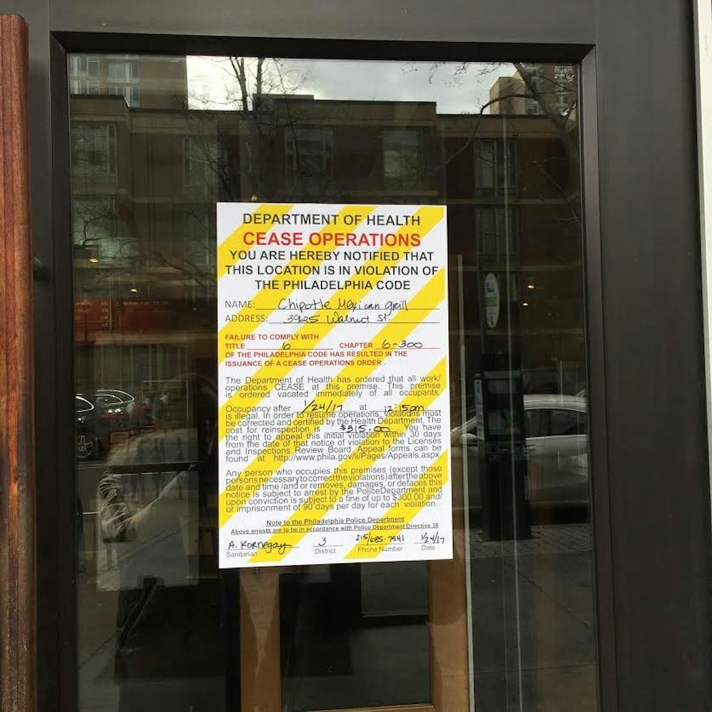 Chipotle has been closed due to alleged health code violations.