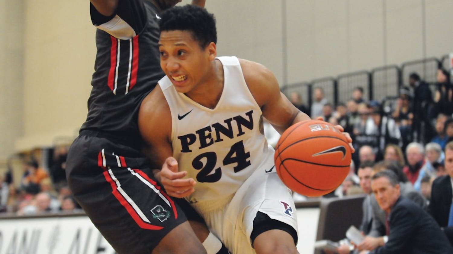 Junior forward Matt Howard and the rest of the Quakers are trying to notch their first Ivy win of the season this weekend at the Palestra.