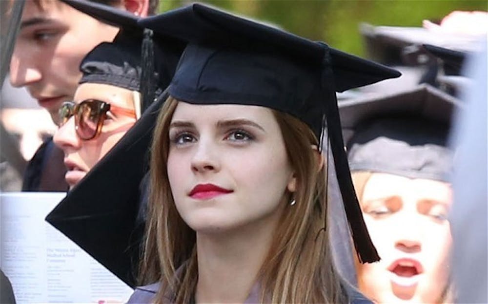 Emma Watson graduated from Brown University last year.