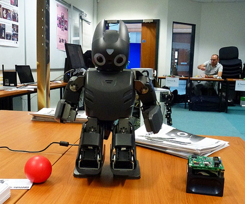 	The UPennalizers and Team DARwIn go for the goal with their soccer-playing robots in RoboCup 2012. The competition, which took place from June 18 to June 24 in Mexico City, drew student teams from around the world.