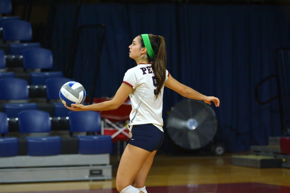 Junior libero Michelle Pereira made her presence known on defense yet again for the Quakers, leading the team with 22 digs this weekend against Princeton.