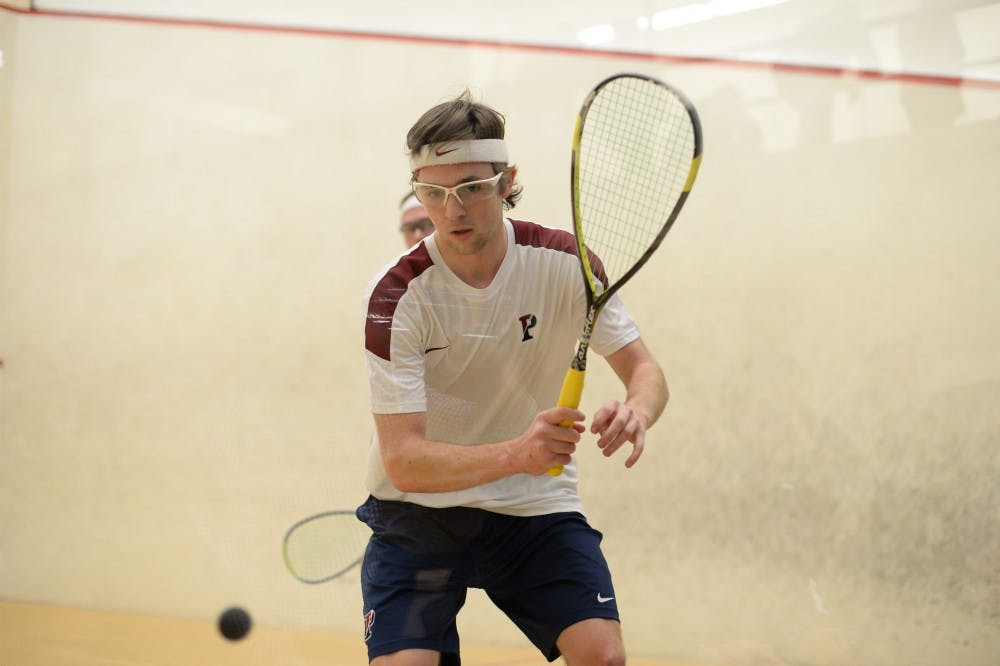 Sophomore Hayes Murphy was one of three members of Penn men's squash to sweep his opponent as part of the Quaker's decisive 8-1 win over Princeton on Saturday.