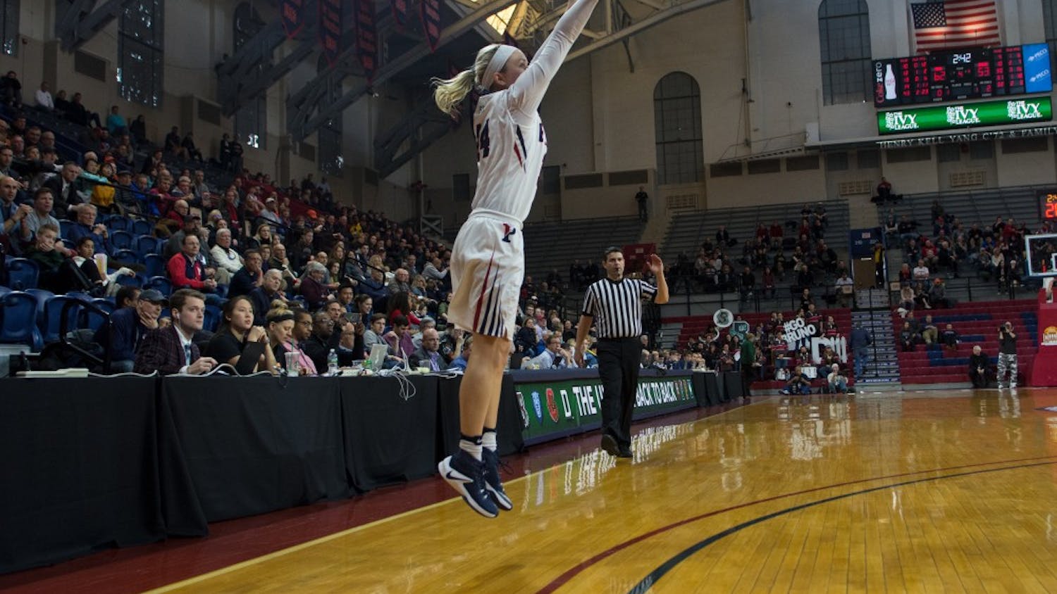 Junior guard Beth Brzozowski came up clutch for the Quakers, knocking down several big threes en route to a career-high 16 points.