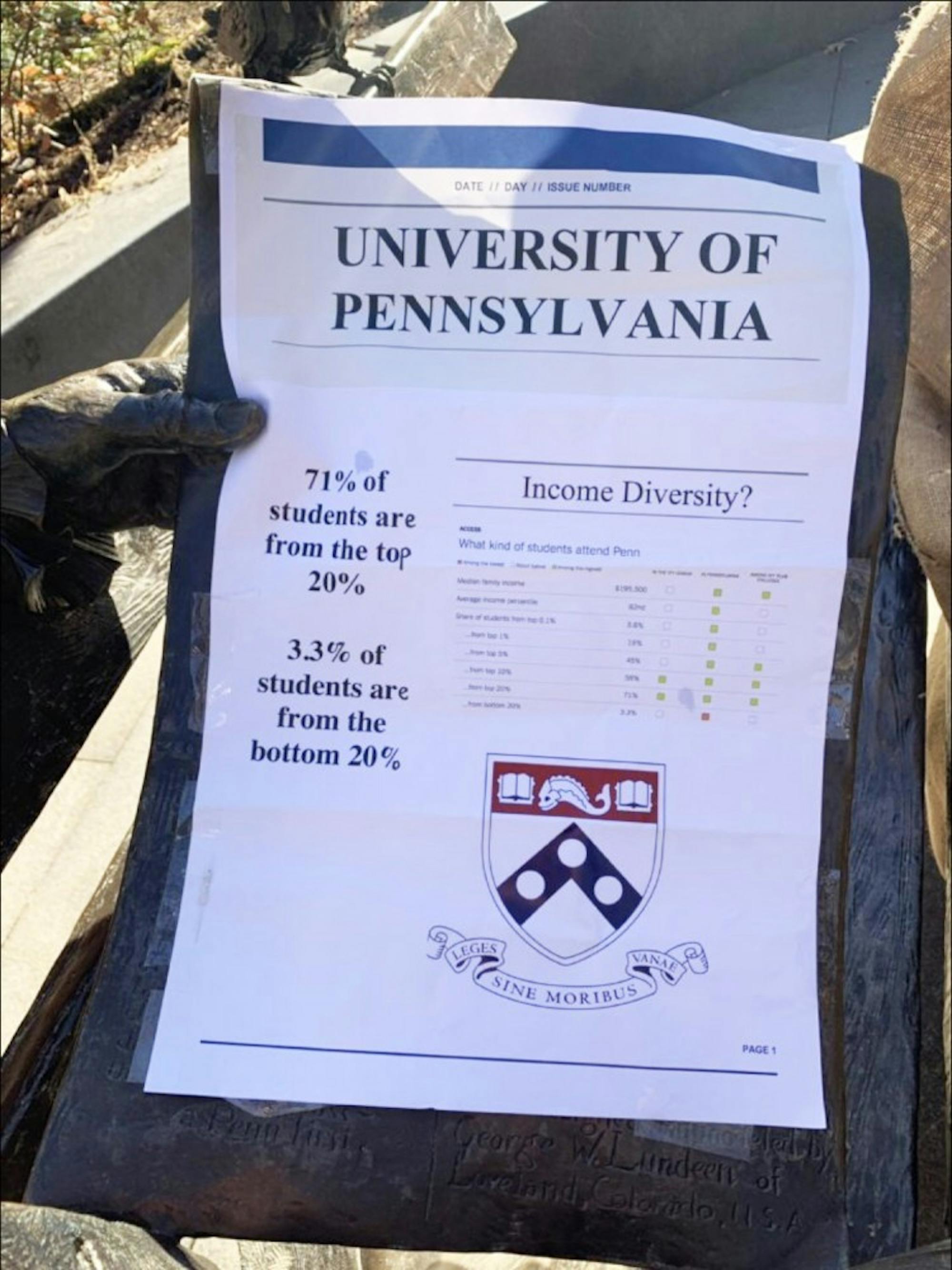 Ben franklin statue art installation