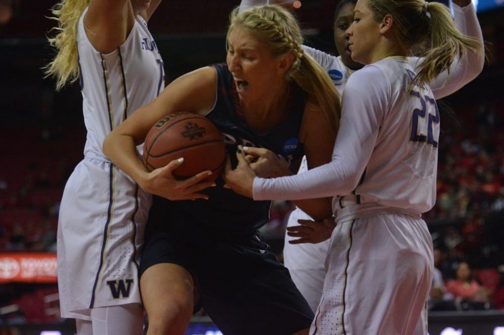 Junior forward Sydney Stipanovich kept Saturday's NCAA Tournament game close with a 16-point, 13-rebound performance, but it wasn't enough, as Penn women's basketball fell, 65-53.