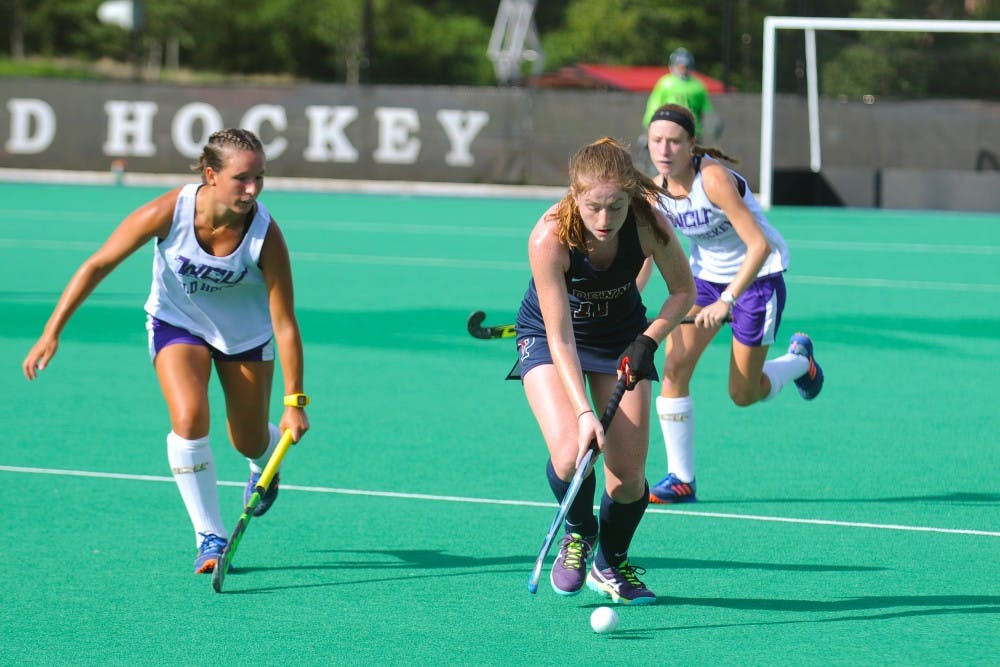 Though a back, sophomore Paige Meily has managed to log three assists this season — and she's not alone. Penn field hockey has increasingly relied upon a non-traditional offense to find new ways to score.