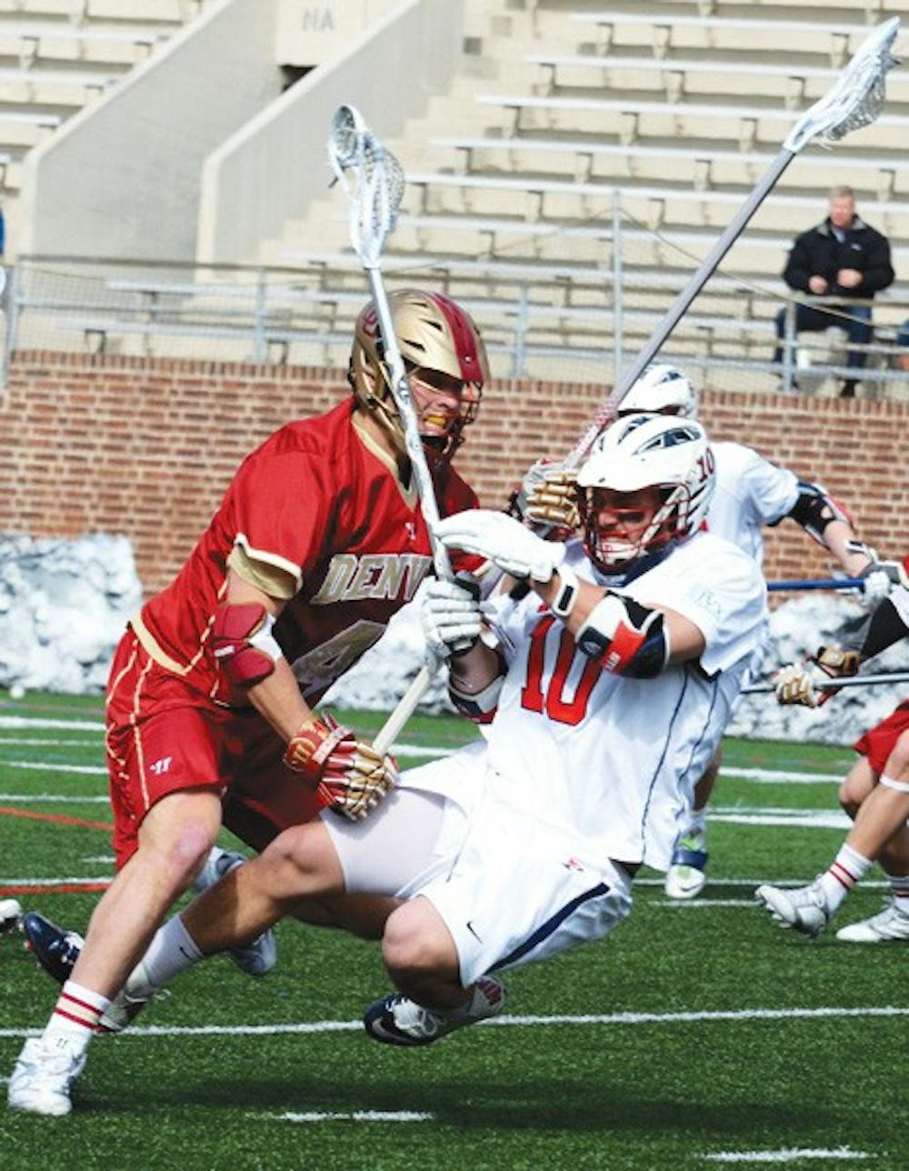 2014 graduate Drew Bellinsky finished his collegiate lacrosse career playing with 128 of the best players in the country after finishing third in points for the Quakers in 2014.