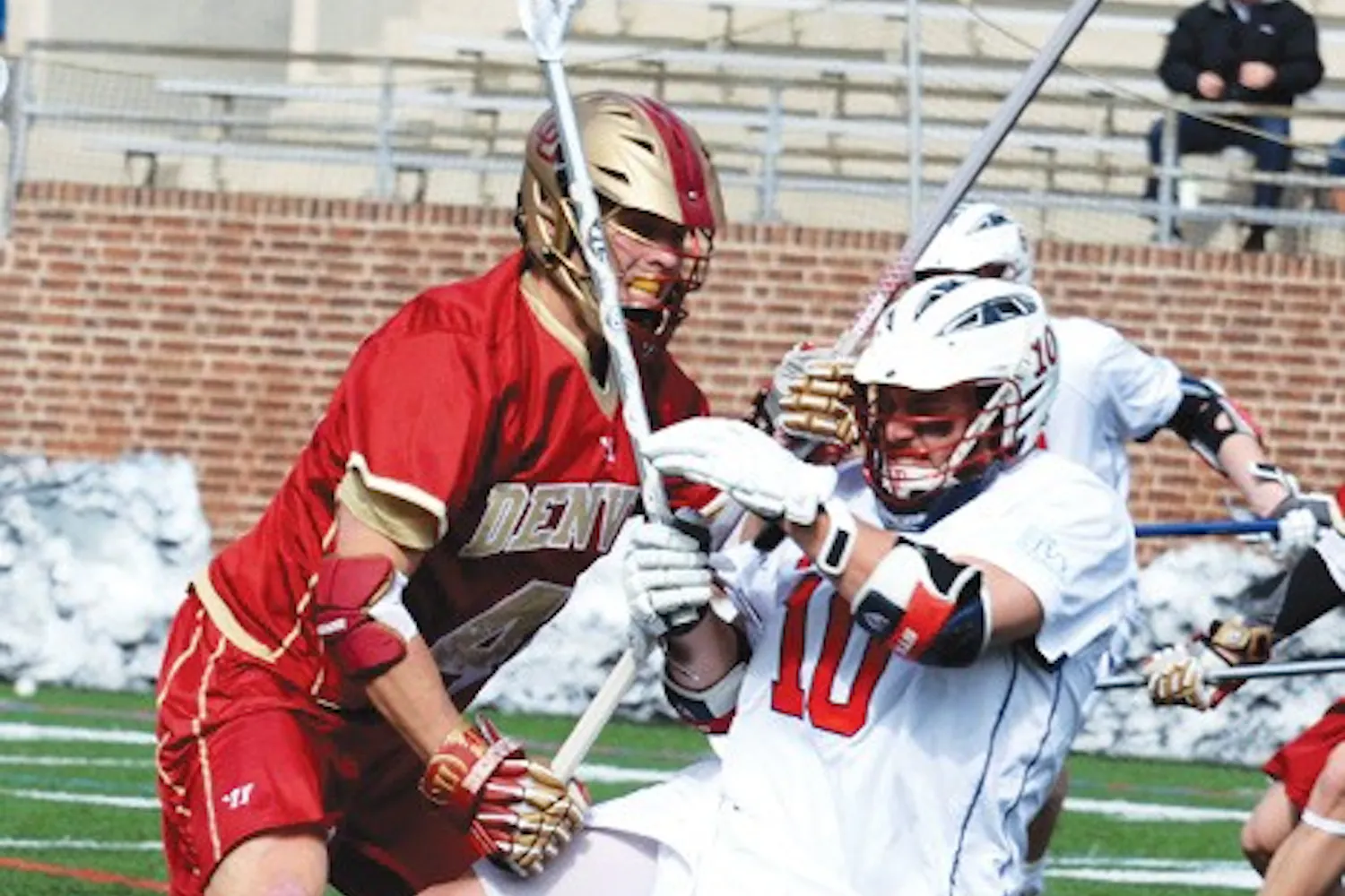 2014 graduate Drew Bellinsky finished his collegiate lacrosse career playing with 128 of the best players in the country after finishing third in points for the Quakers in 2014.