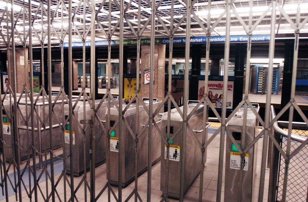 The SEPTA Strike continues.  Pictures of the empty interior of the 13th & Market Station, outside of the locked Broad Street Station, outside of the SEPTA building on 13th & Market.

The 13th Street station on the Market-Frankford line is closed due to the SEPTA strike.  11/5/05