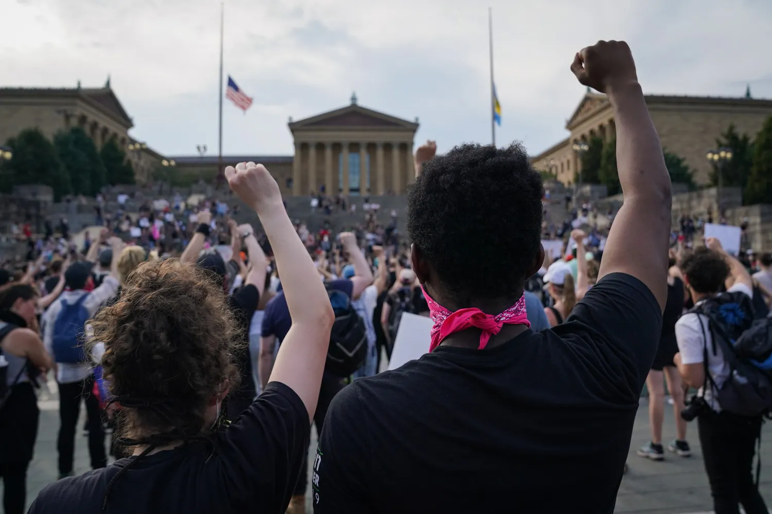 Philadelphia George Floyd Protests Fists Museum of Art Anti-Racism 001.jpg
