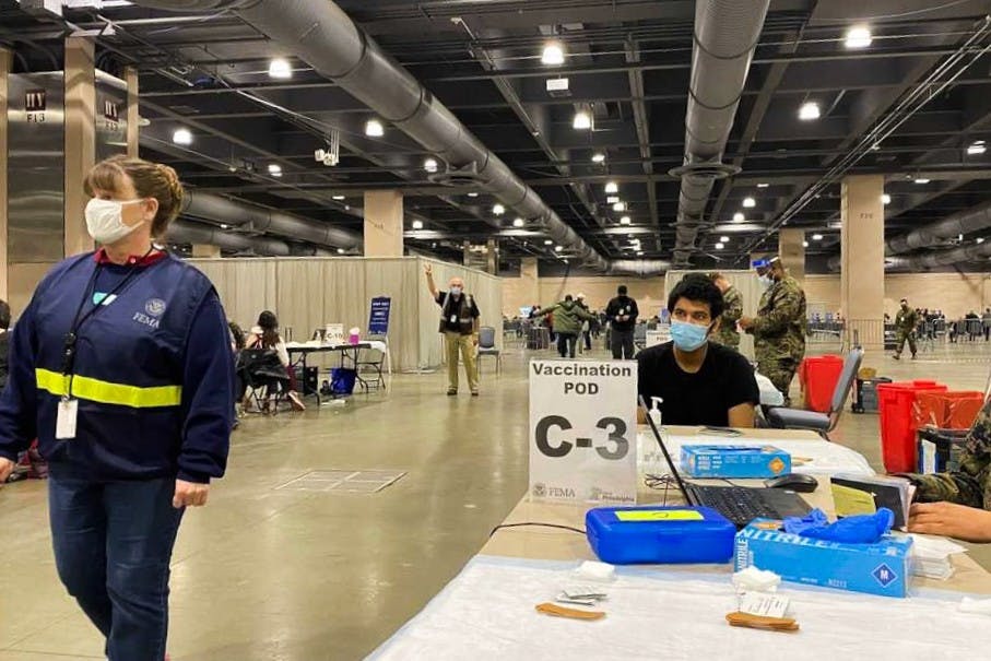 3-16-21 FEMA Vaccination Center Keyvan Farmanfarmaian