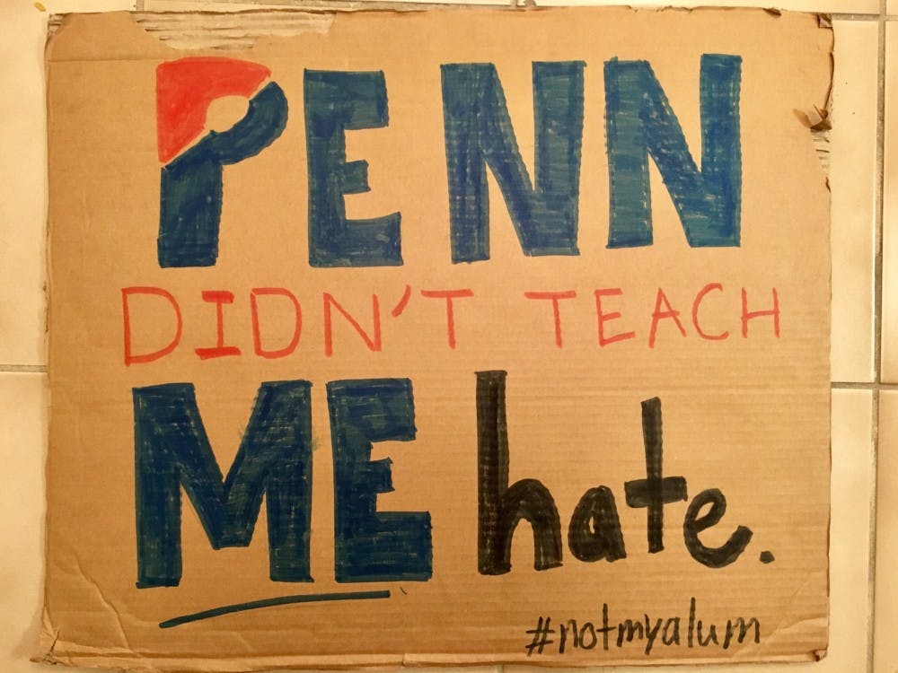 Reiter said she wanted a Penn presence at the march because of Trump's alumni status, which was reflected in the sign she made. 