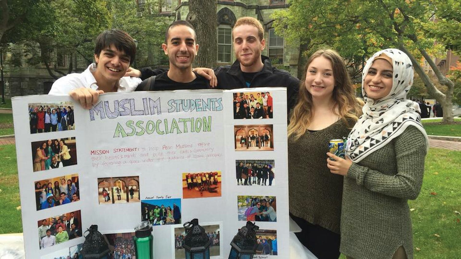 Penn students had the opportunity to “Meet a Muslim” on Locust Walk as part of the Muslim Student Association’s "Islamic Discovery Series." | Courtesy of Irtiqa Fazili