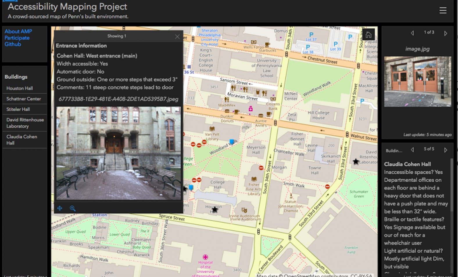 Accessibility dashboard