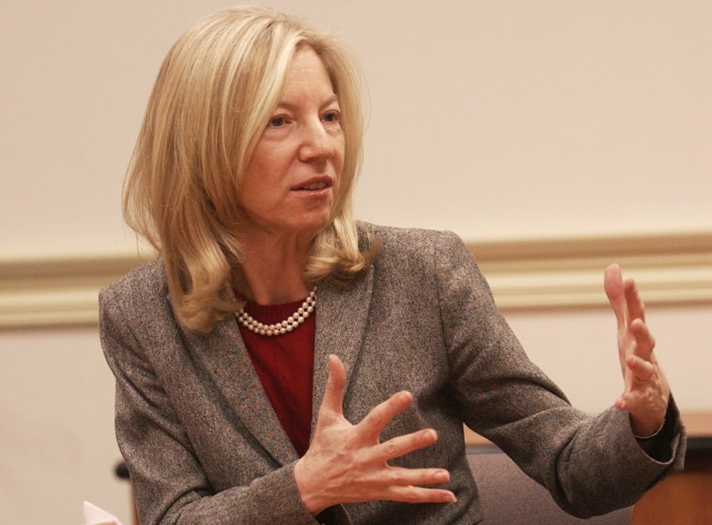 amy gutmann, president elect,  speaks to the editorial board.ran01/29/2004
