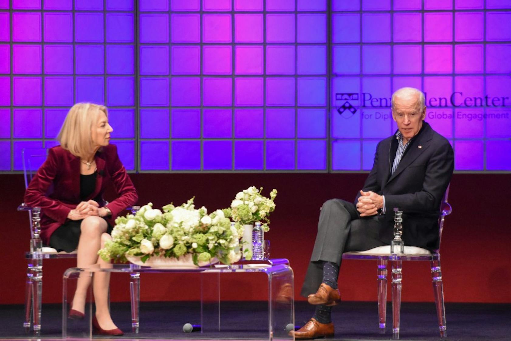 Joe Biden and Amy Gutmann