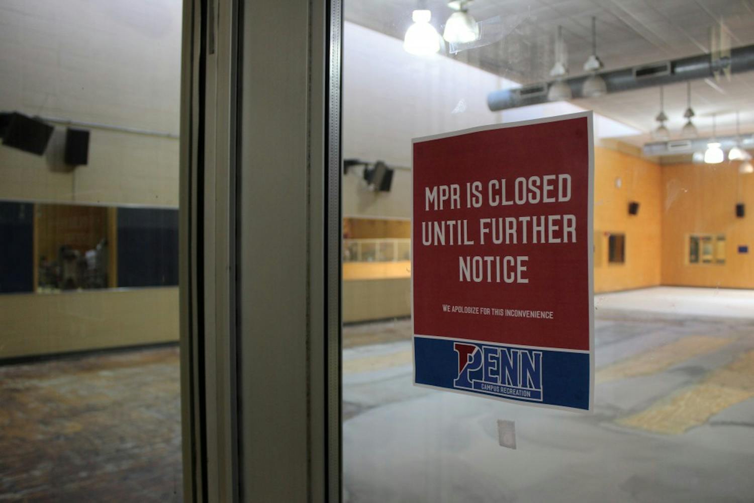 The MPR at Pottruck, which contains a variety of exercise equipment, has been closed since the beginning of this semester.