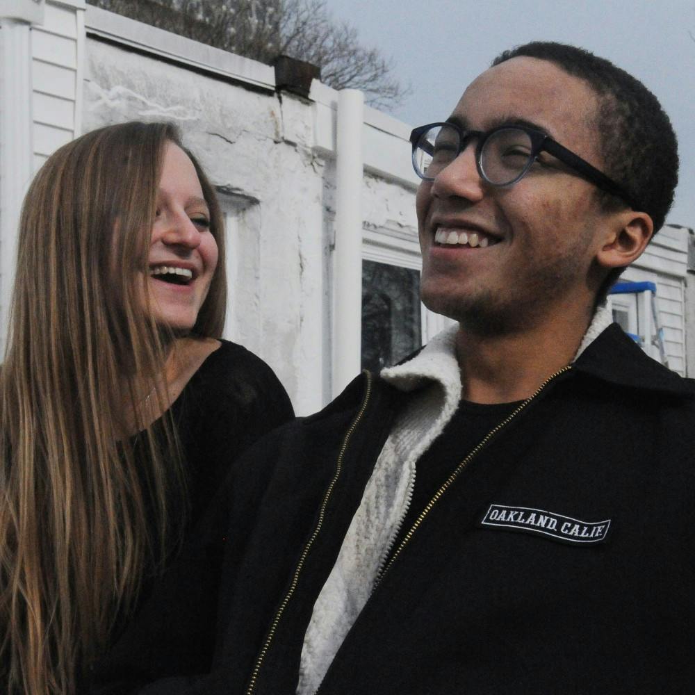 College junior Sarah Besnainou &amp; College senior Shak Greeley:"Your grandfather called me on my birthday. We talked for seven or eight minutes.""Yeah, but my grandfather doesn't speak any English, and Shak doesn't speak any French!"