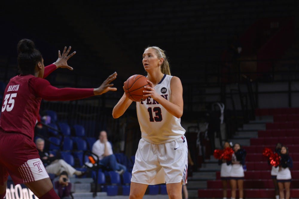 Senior center Sydney Stipanovich led Penn women's basketball with 16 points, but her getting into foul trouble proved costly in a loss to Temple.