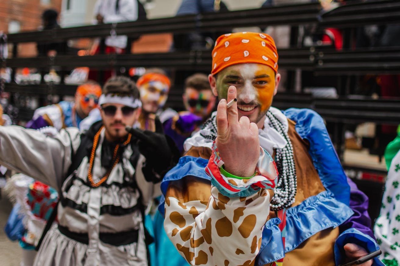 Mummers New Years 2021 Protest Middle Finger Mummer.jpg