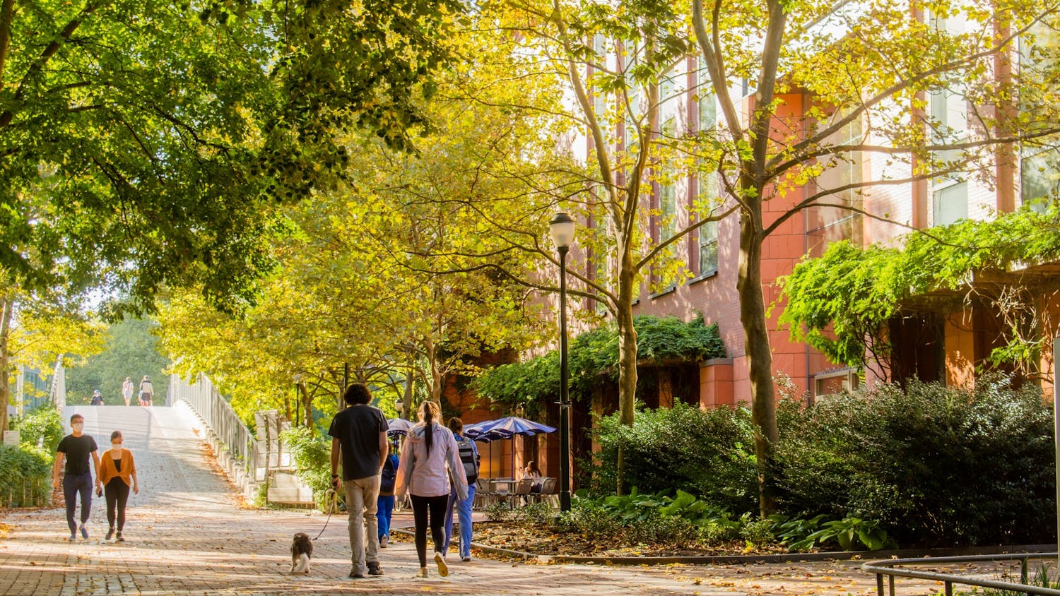 Wharton Huntsman Hall Sunny Locust Walk