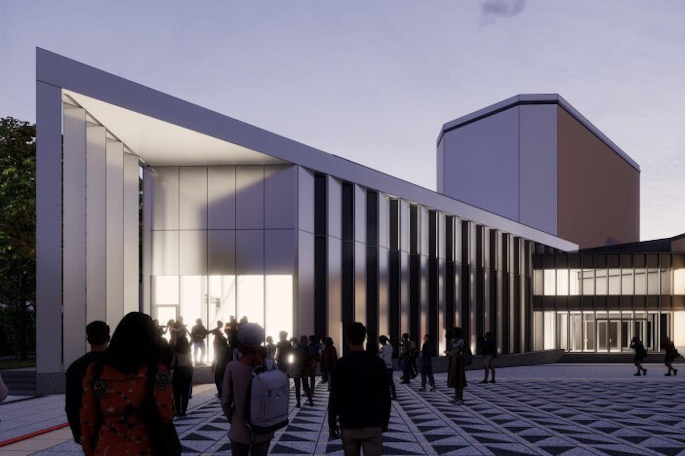 Weitzman Theatre Nighttime Plaza Exterior.jpg