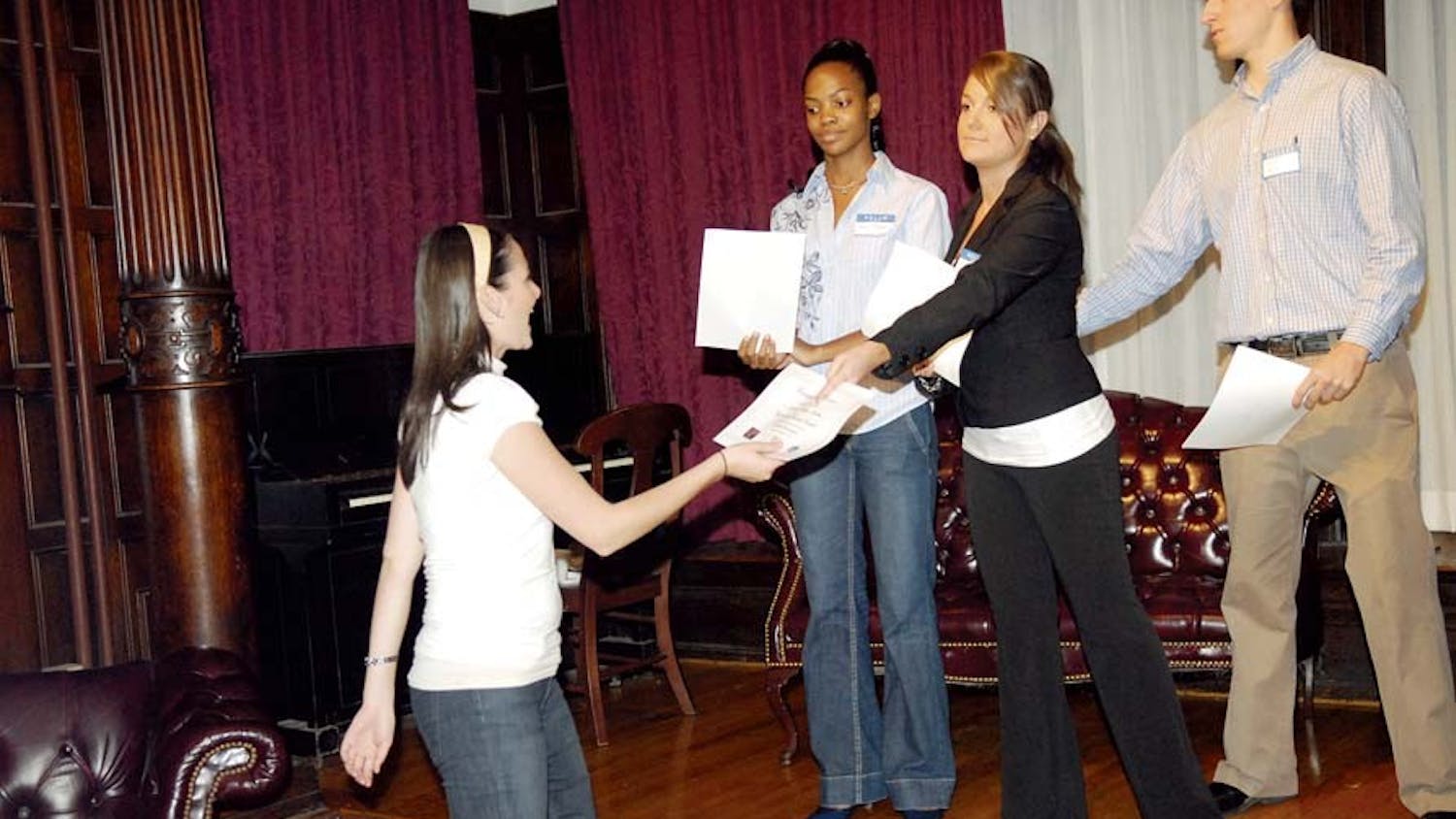 Greeks take tea with faculty in The Castle