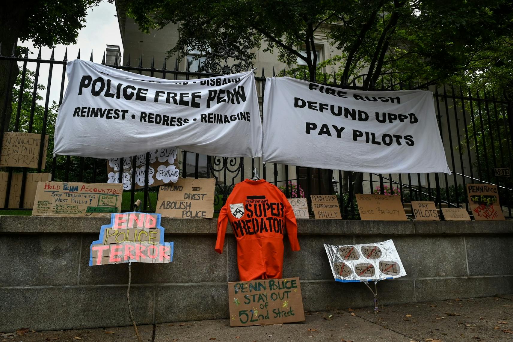 07-24-20 Police Free Penn Protest Defund Signs Amy Gutmann House.jpg