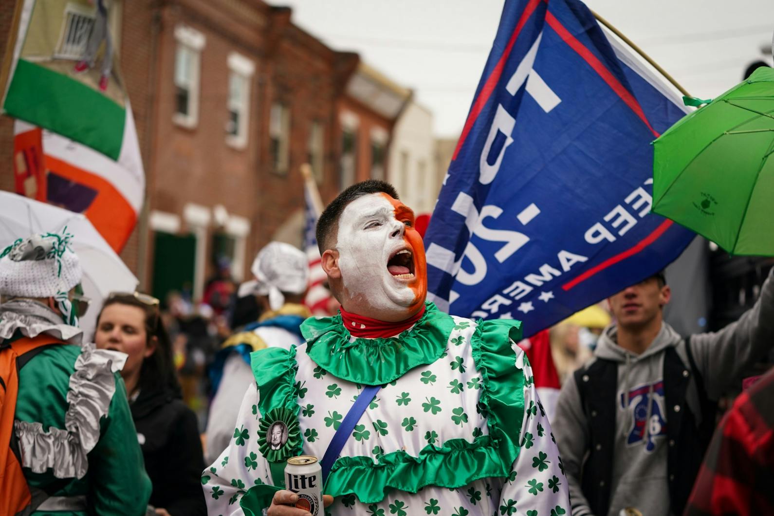 Mummers New Years Day 2021 Protest Parade Trump Flag.jpg