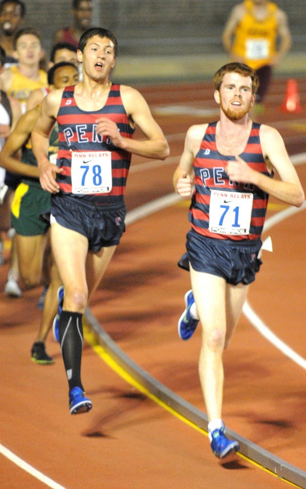 Penn Relays 2013, held at Franklin FIeld, featuring  high school girls and college men track events.