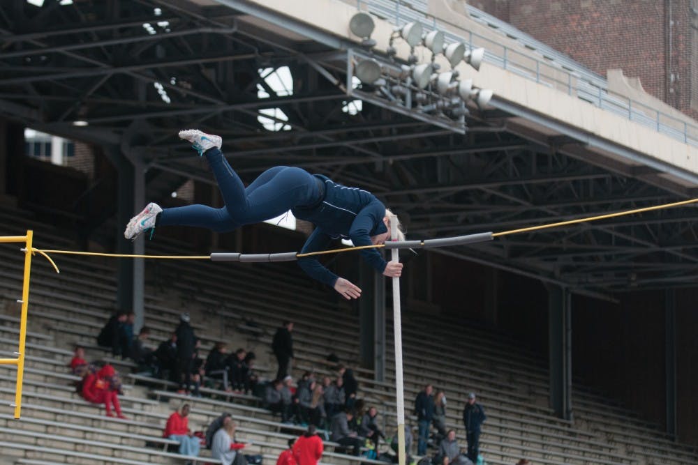 As a member of the Penn track and field team, freshman pole vaulter Nicole Macco is one of many spring athletes that will have to balance competition and finals in the final stretch of the year.