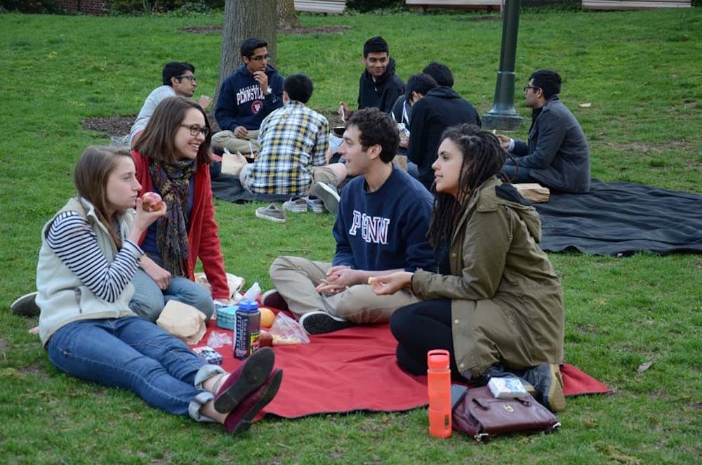 Imagine a huge picnic on College Green where hundreds of us have dinner together with our friends. Here's the catch: we'll all turn off our phones before sitting down. Penn [Dis]Connects (www.PennDisconnects.com) is a day for friends to get together and turn off their phones and computers and instead spend time together, fully present. Whether you're disconnecting for the whole day or just want to try it for a few hours, join us for the [Dis]Connected Picnic. 