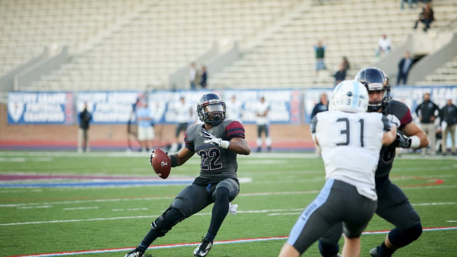 With 173 rushing yards and a pair of scores, junior running back Tre Solomon had a career day as Penn football clinched a share of the Ivy title with a 42-20 win over Cornell.