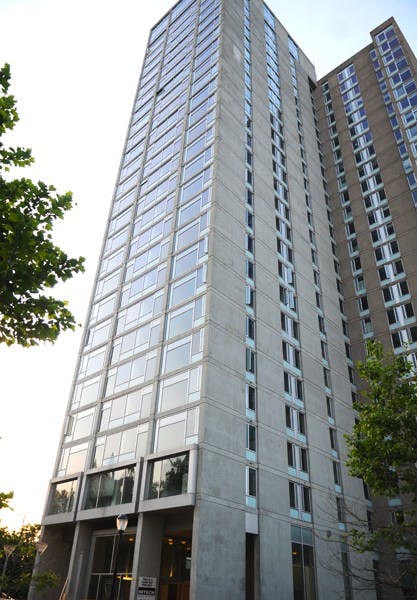 Construction at Rodin College House and Dubois College house.