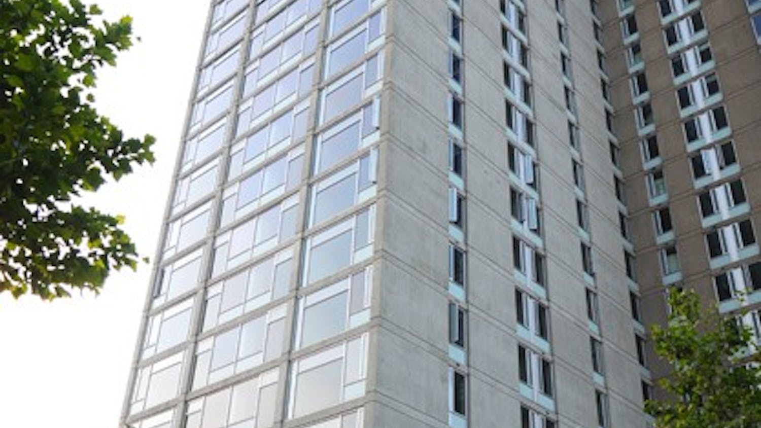 Construction at Rodin College House and Dubois College house.