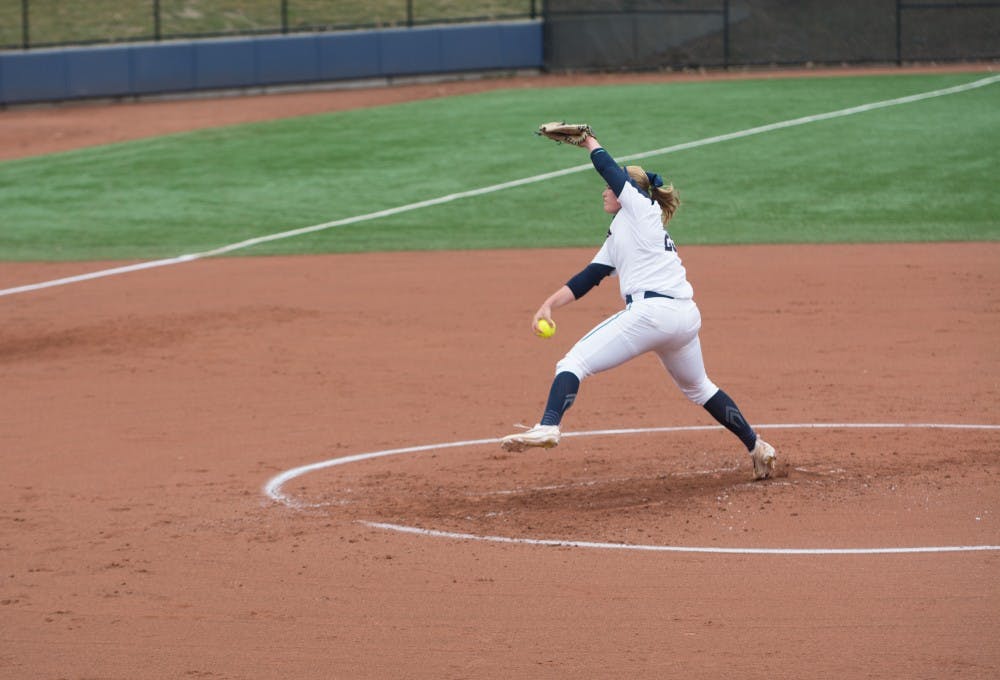 The go-to girl for Penn softball on the mound, senior pitcher Alexis Sargent was impressive as always on Sunday, tossing a complete game shutout against Rider to boost Penn to a 2-2 weekend.