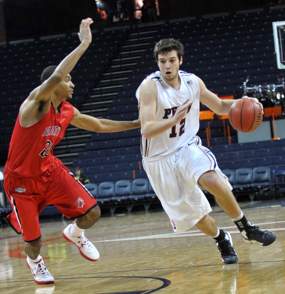 	Junior forward Fran Dougherty led all scorers for the second consecutive night with a career-high 31 points. He added 10 rebounds for his first double-double as Penn fell to Fairfield, 62-53.