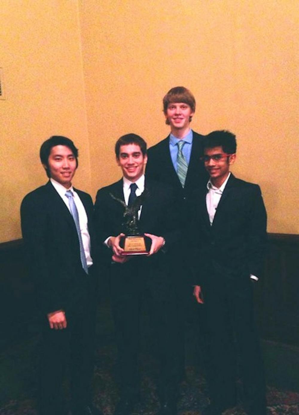 	Wharton sophomore Peter Chung, Engineering freshman Ashok Rao, College freshman Ian Masters, and College senior Charles Rubenfeld are members of the first team in five years to advance to the national round of the Fed Challenge.