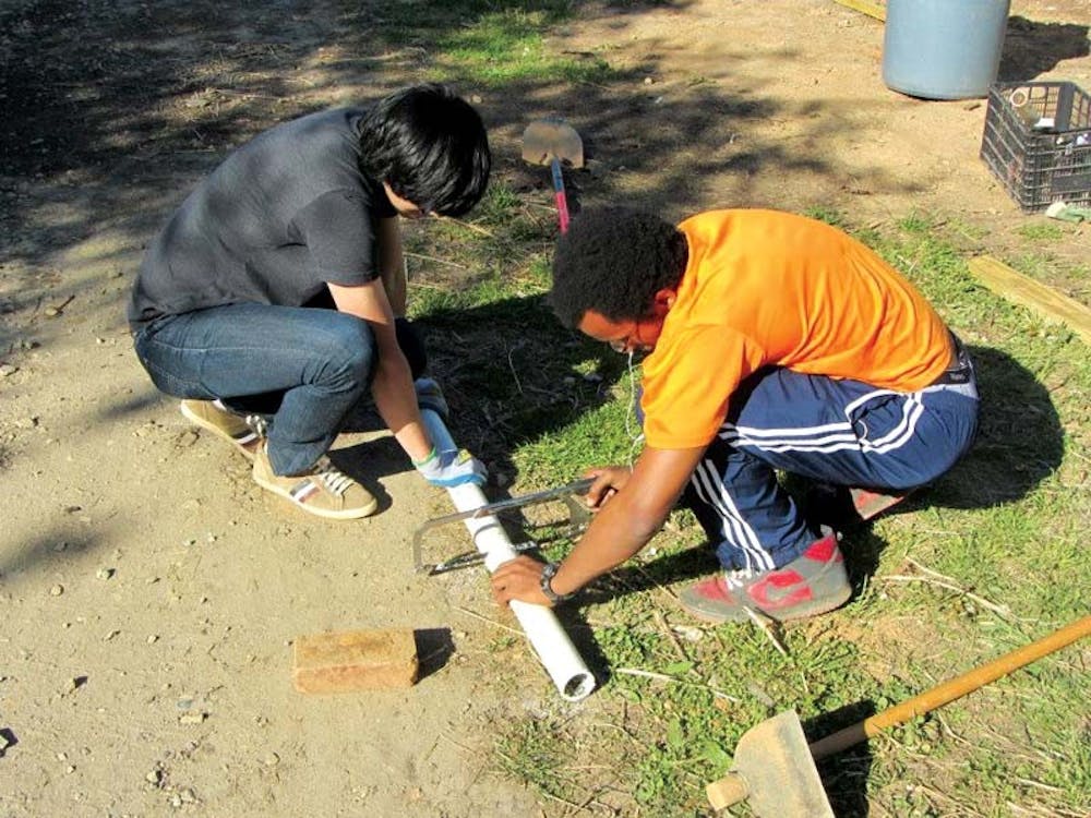	Engineers from Penn worked with students at the Saul Agricultural high school to create an irrigation system that minimizes mosquitos and helps to water the crops.