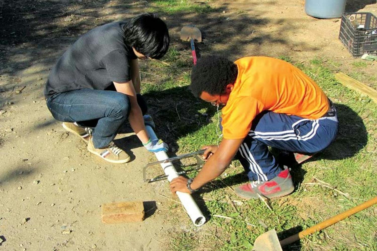 Engineers from Penn worked with students at the Saul Agricultural high school to create an irrigation system that minimizes mosquitos and helps to water the crops.