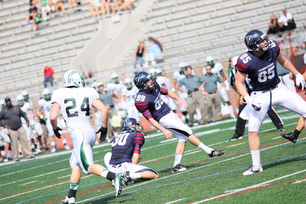 	Junior kicker Connor Loftus played a major role in a game ultimately decided by field goal miscues. While Loftus missed a 52-yarder with 1:21 left that set up what appeared to be a game-winning drive for the Big Green, Dartmouth kicker Riley Lyons’ 21-yard field goal attempt as time expired was blocked, and Lyons would go on to miss two more FGs in overtime sessions.   