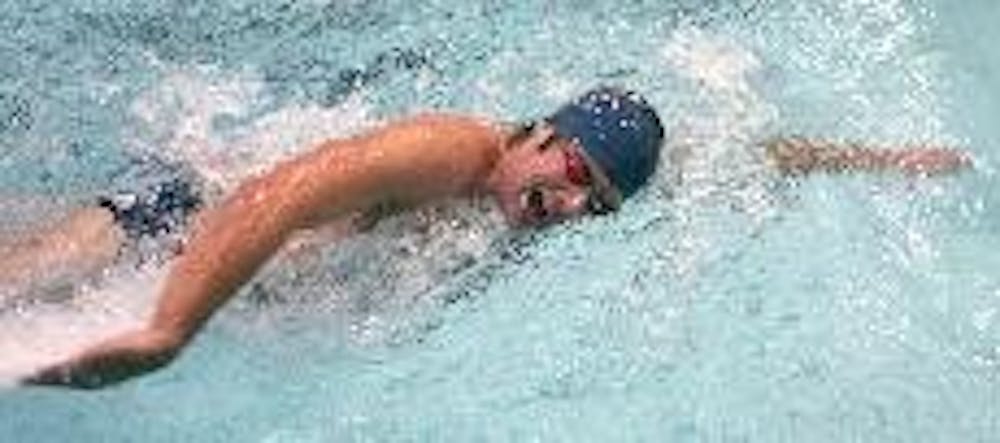 M. Swimming nipped at the line