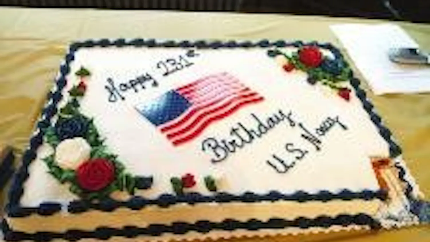 A big cake requires a big knife - or a sword