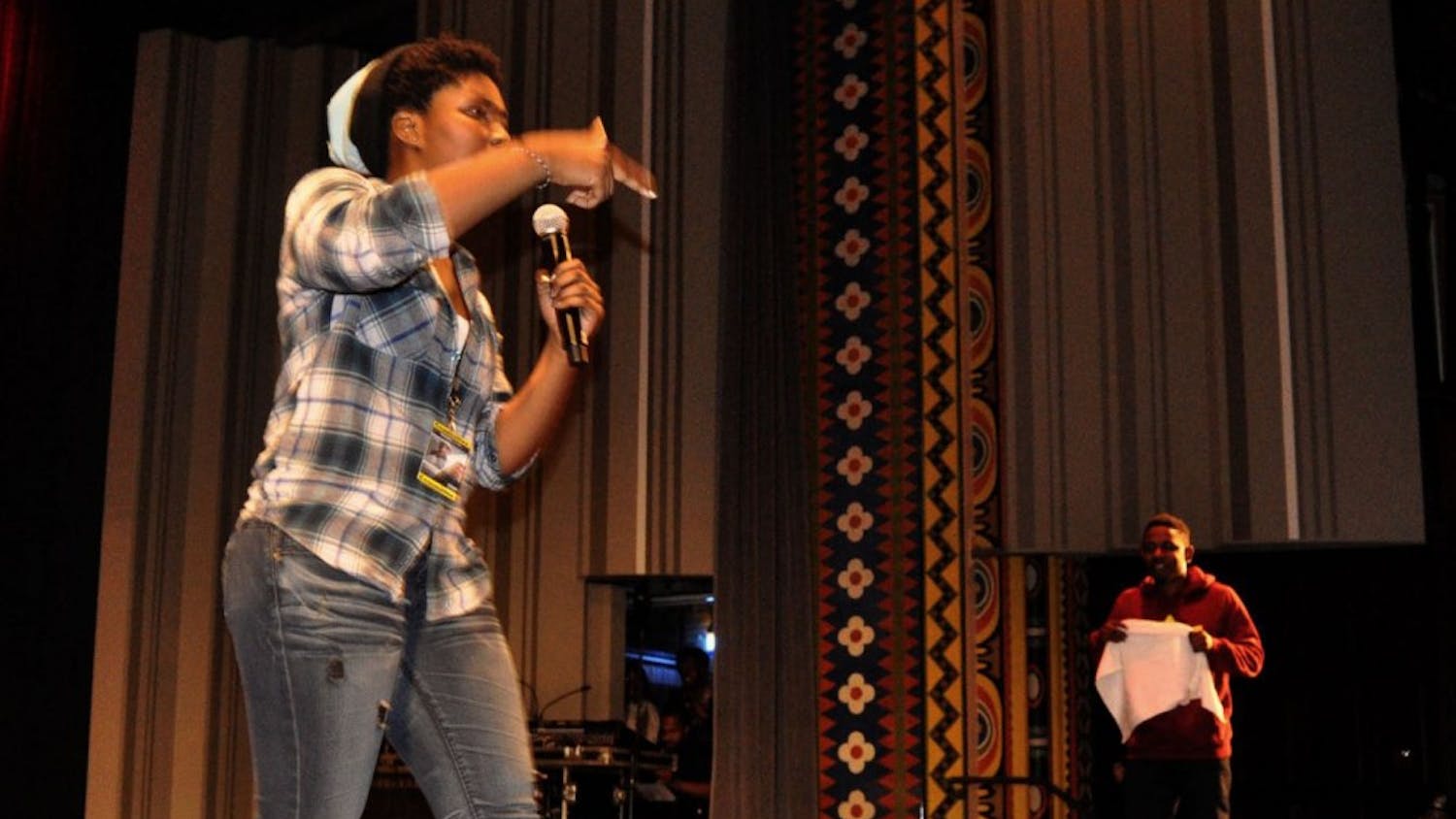 Wharton sophomore Taylor McLendon, whose stage name is “Ivy Sole,” performs one of her hip-hop songs. McLendon, whose musical influence comes largely from her parents, is an aspiring rapper and hip-hop artist.