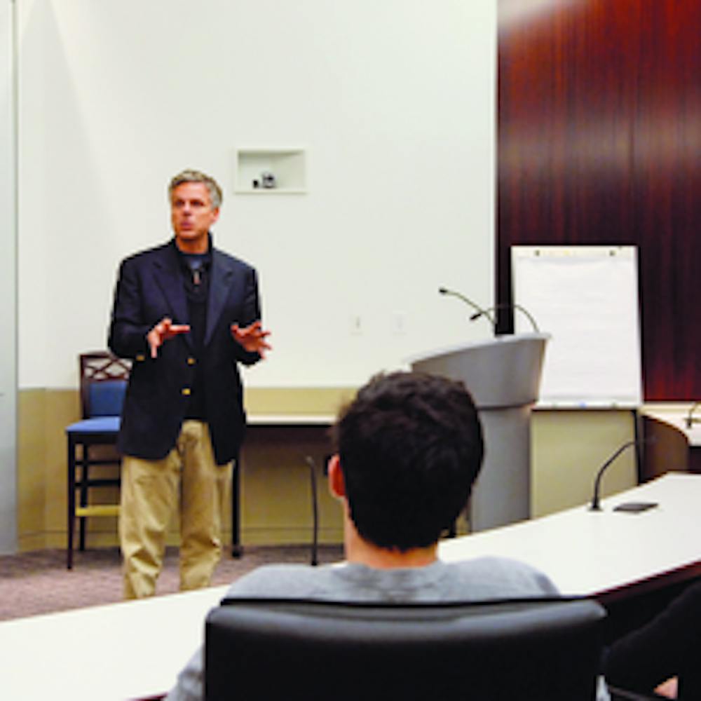 Gov. Huntsman speaks to Huntsman